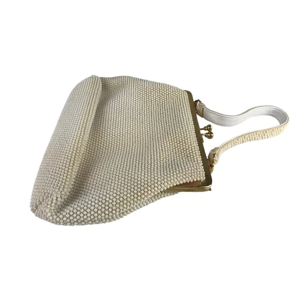 Womens White Glomesh Lightweight Inner Pocket Evening Bag Purse Size M - Picture 3 of 7